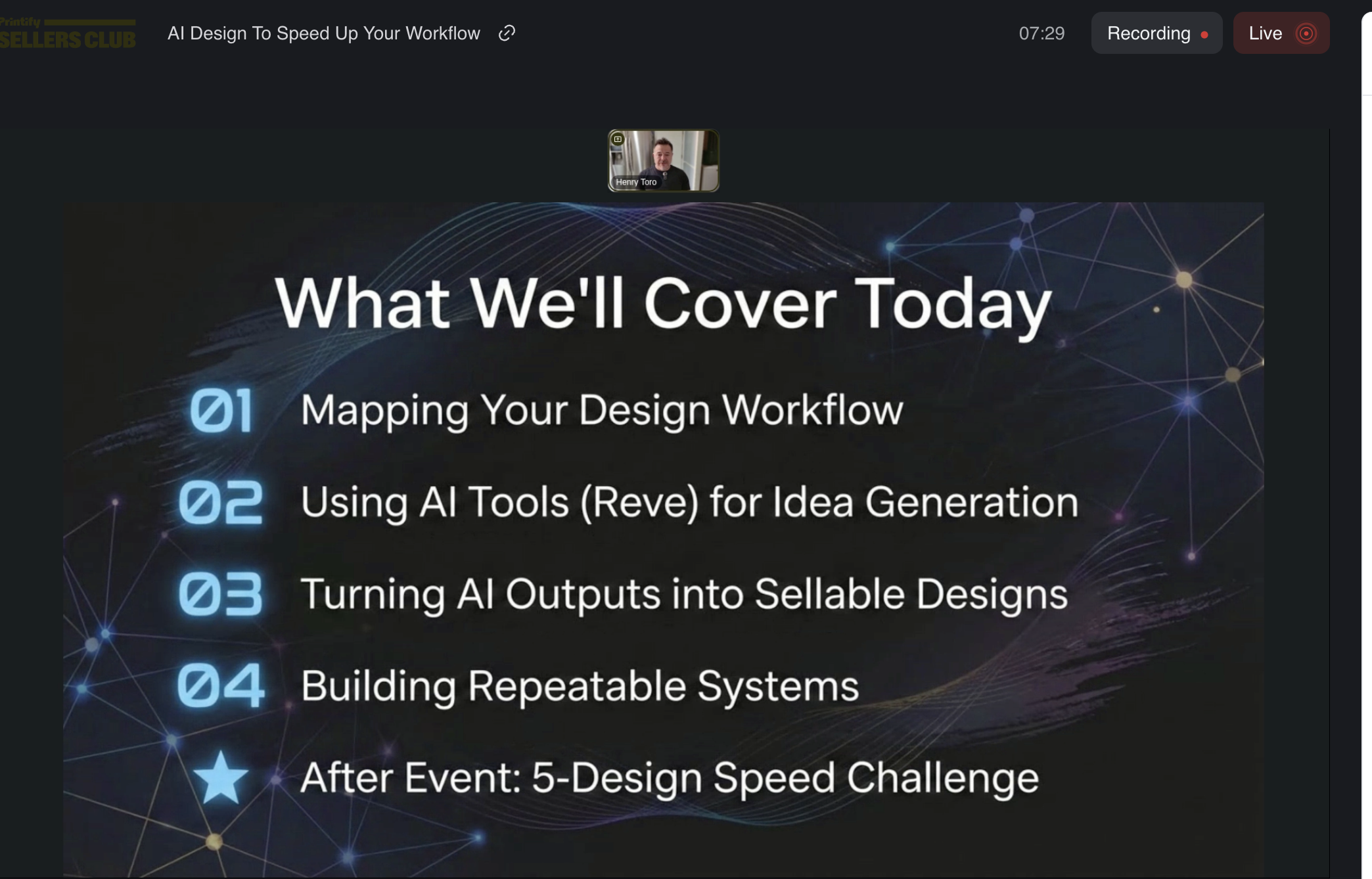 Attending: AI Design To Speed Up Your Workflow | Printify Sellers Club