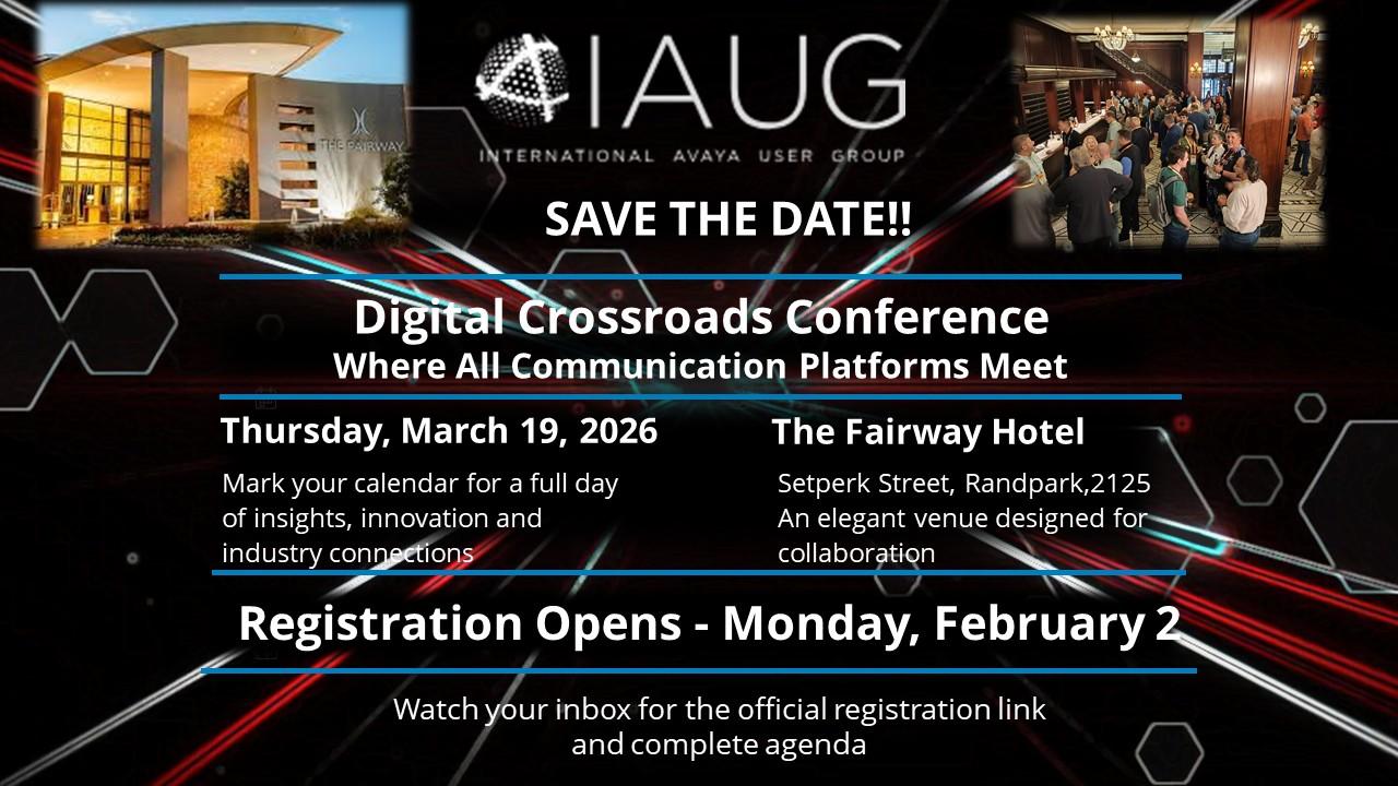 South Africa IAUG Members: SAVE THE DATE FOR 