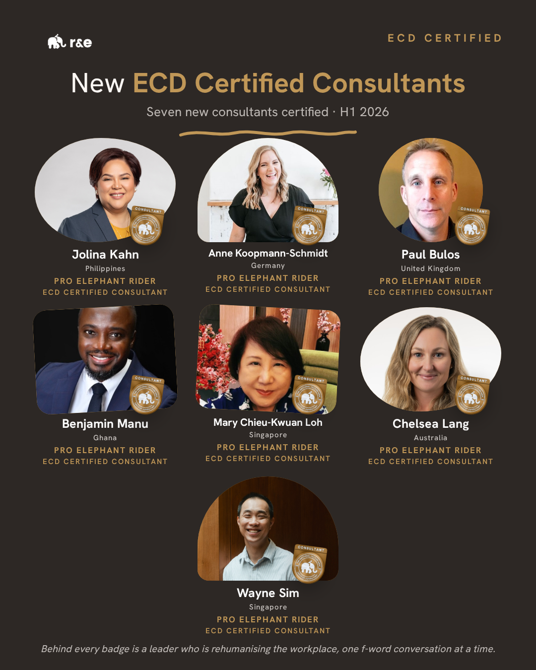 New ECD Certified Consultants, seven new consultants certified, H1 2026