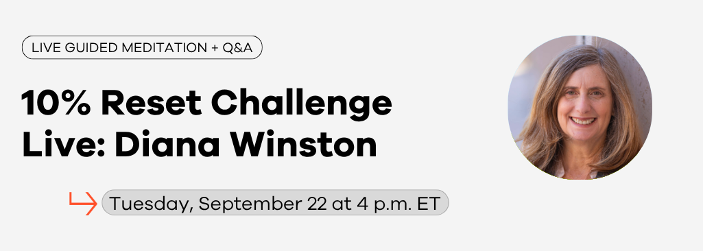 Diana Winston: Reset Challenge - Live Meditation and Q&A