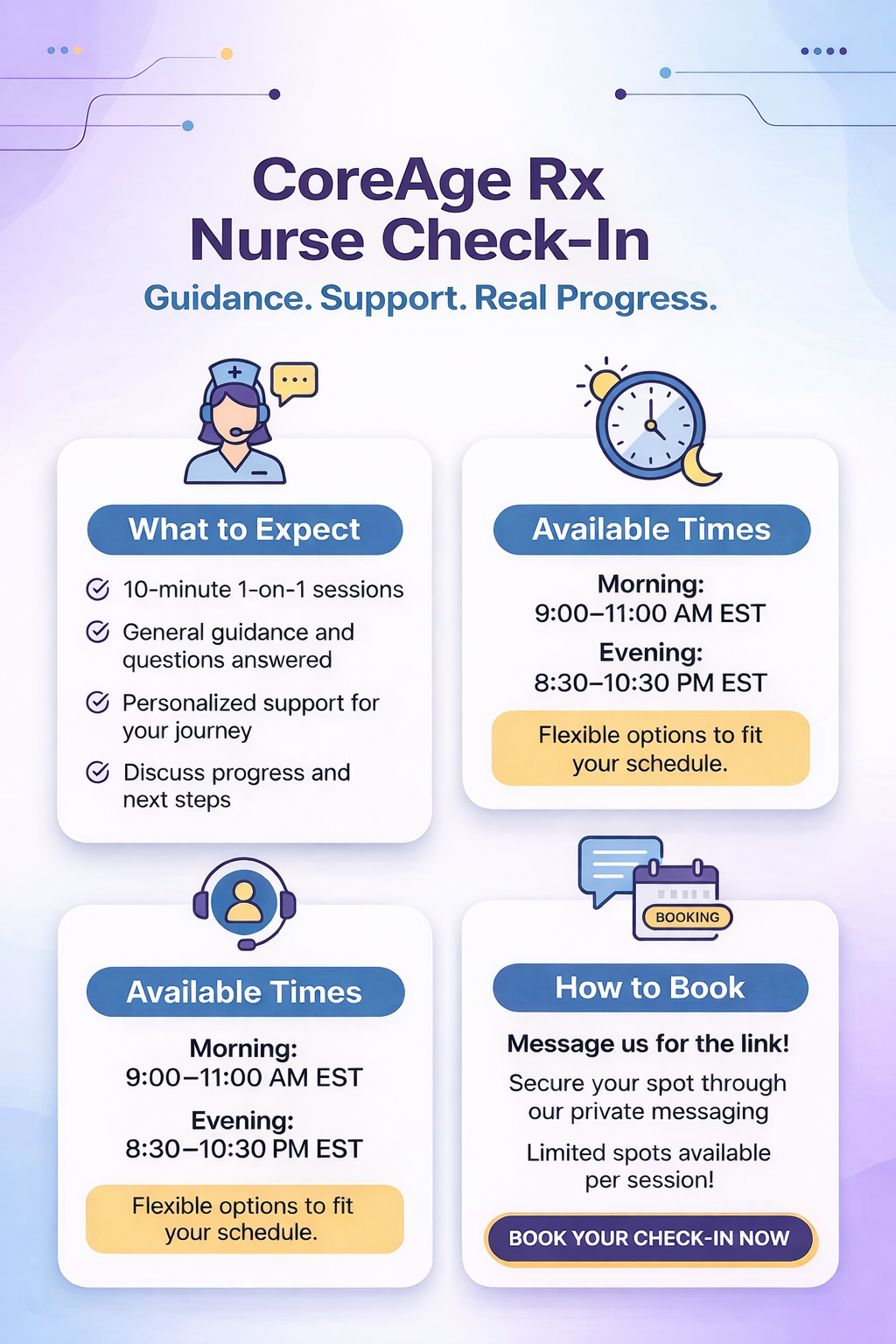 CoreAge Rx Nurse Check-In | CoreAge Rx Wellness Community
