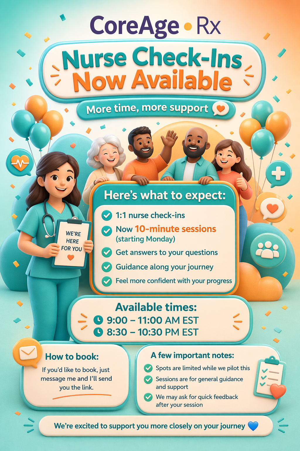 CoreAge Rx nurse check-ins available in 10-minute | CoreAge Rx Wellness ...