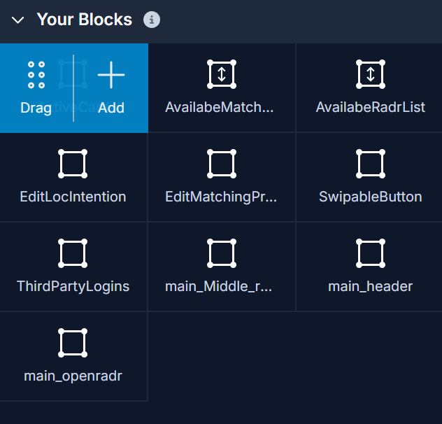Block list in Add Component display | The Draftbit Community