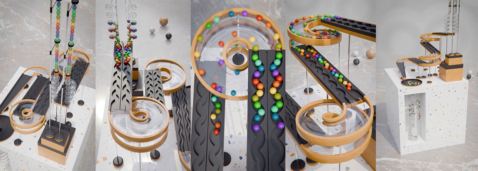Super Satisfying Marble Run Animation – Double Twister | CG Boost Community