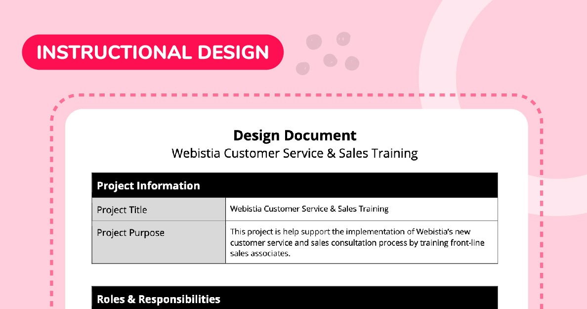 How to Create an Instructional Design Document | Examples + Templates ...
