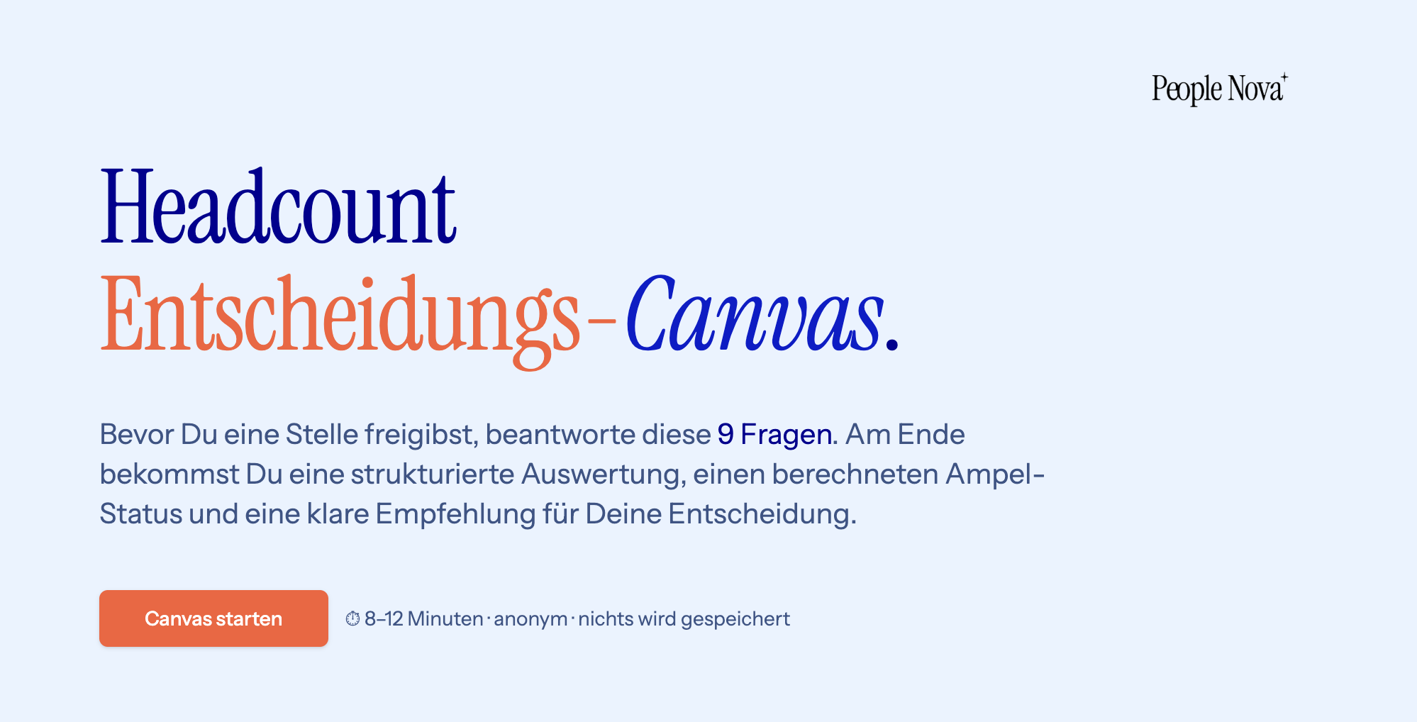 Ausschnitt aus dem Headcount Decision Canvas