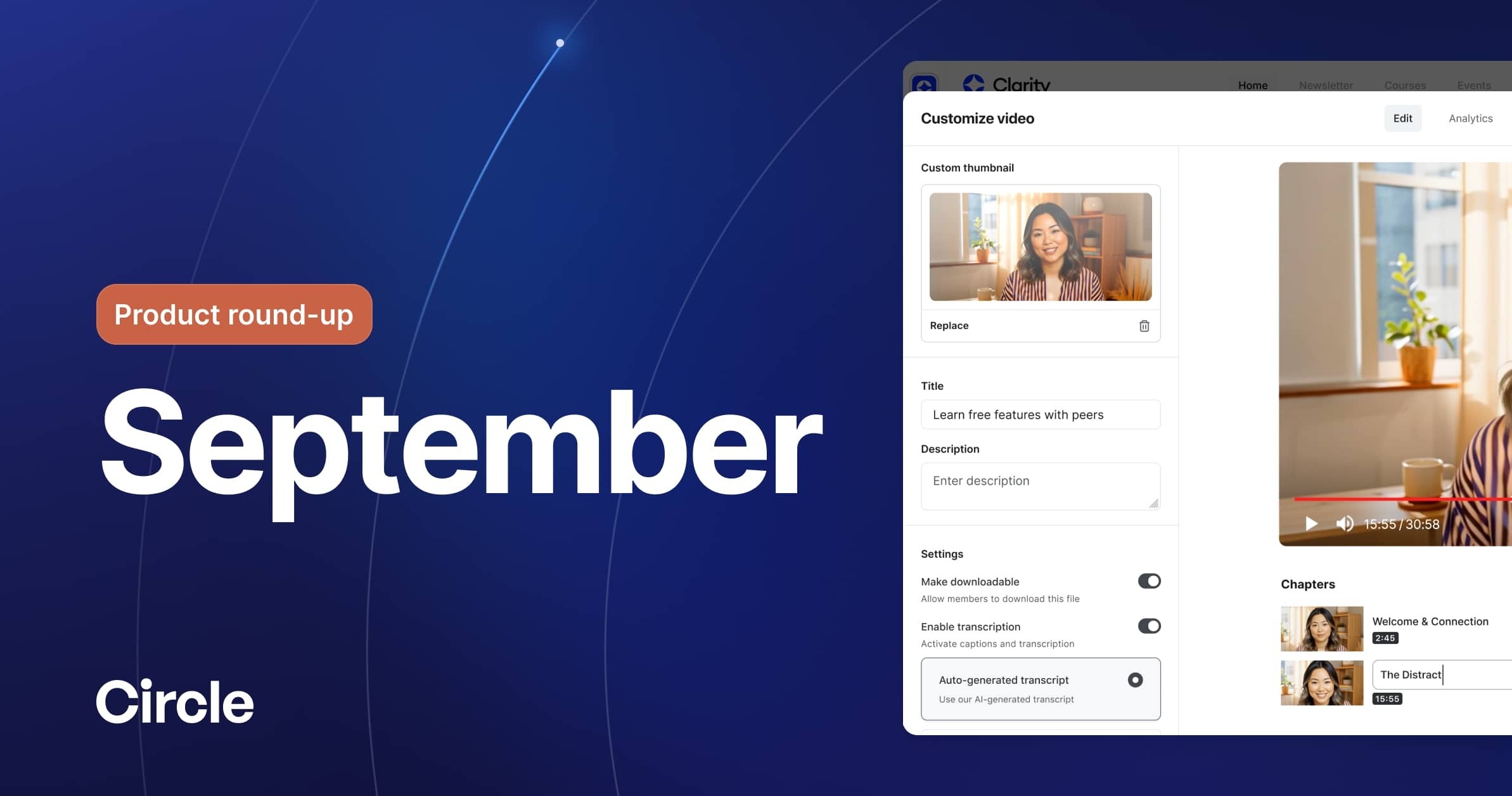 September release: Video improvements, visual email builder, and more ...