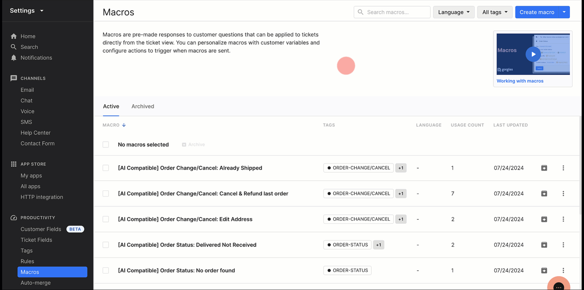 tips-tricks-macros-archiving-gorgias
