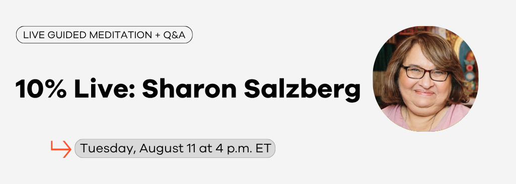 Sharon Salzberg: Live Meditation and Q&A