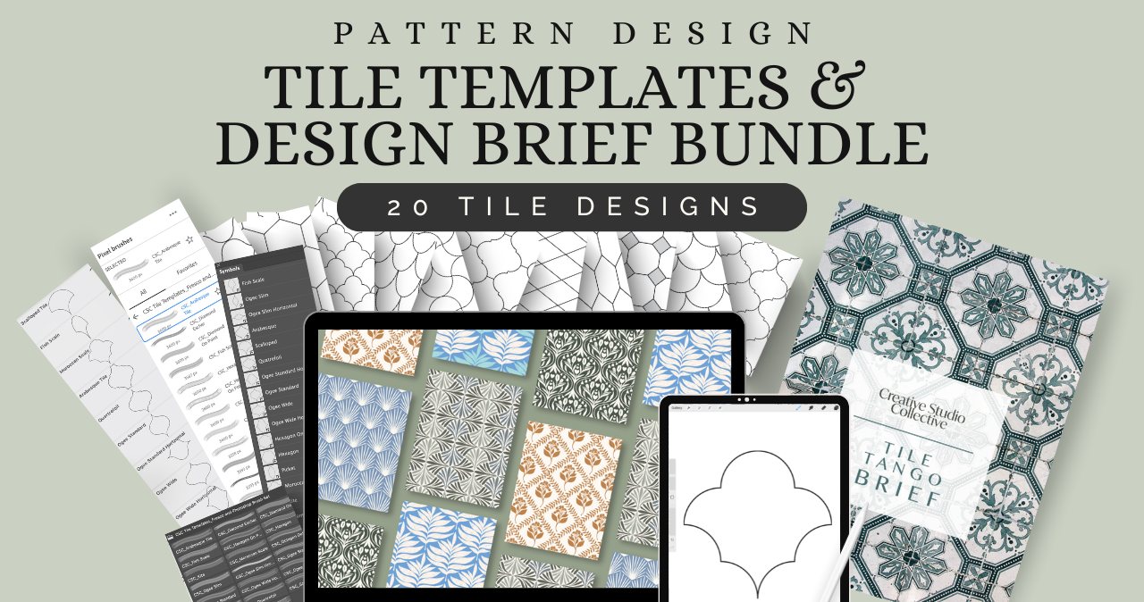 Tile Template Bundle for Surface Pattern Designers | Creative Studio ...