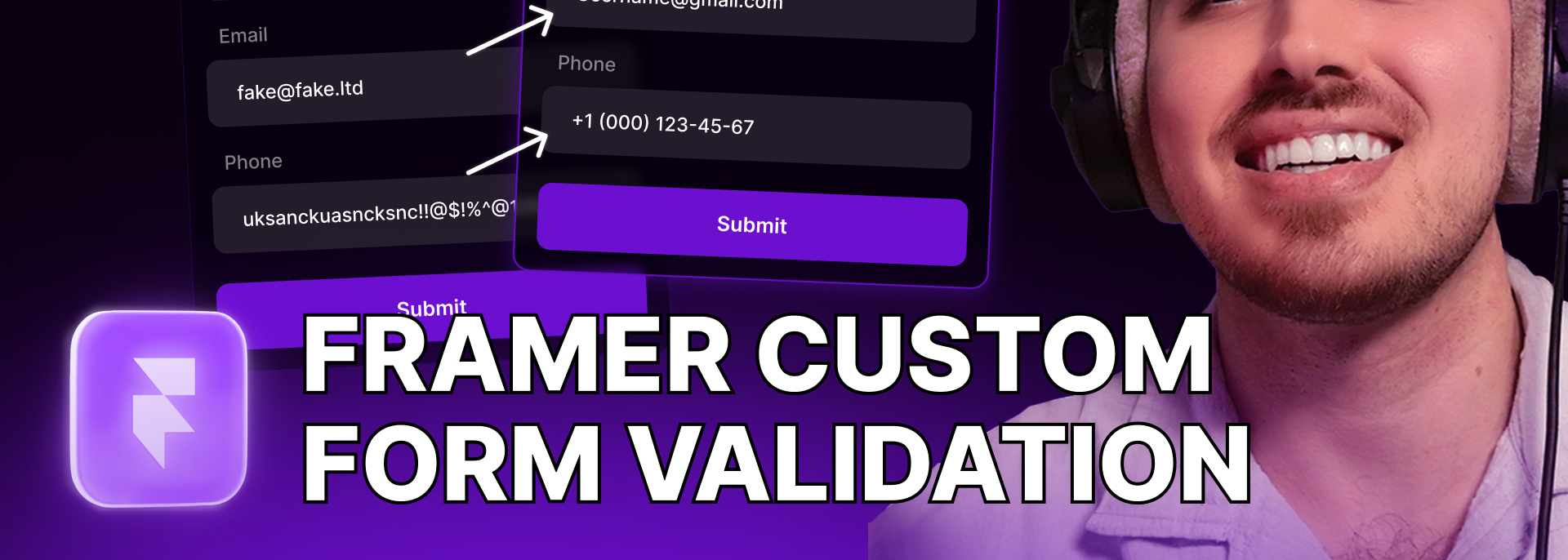 EASY | How to add custom validation to your form fields | Framer