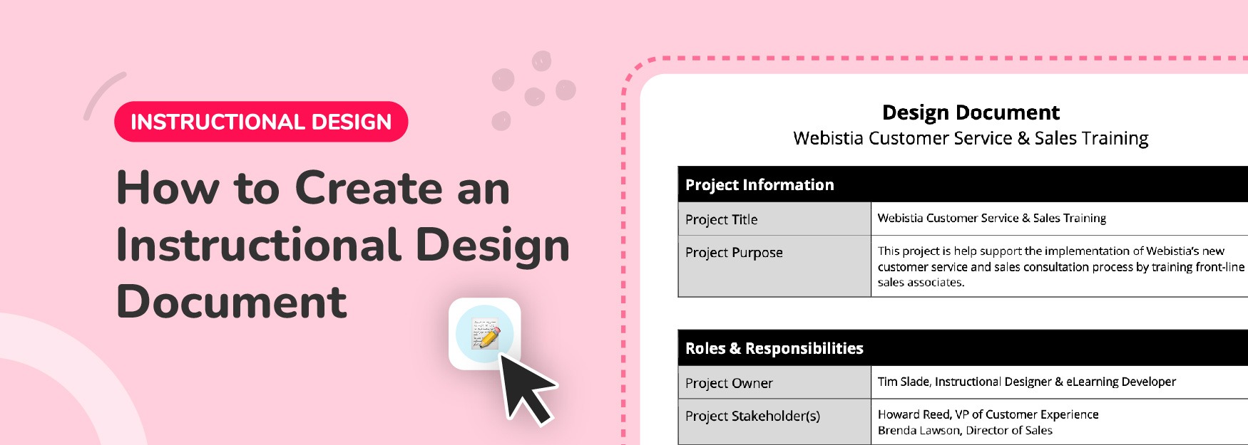 How to Create an Instructional Design Document | Examples + Templates ...