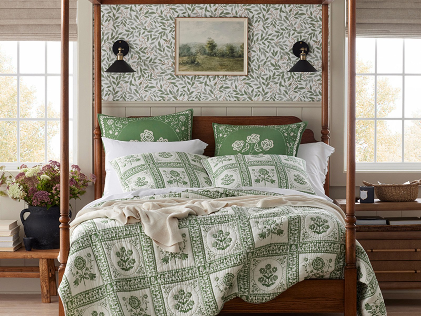 Rifle Paper Co. Artichoke Garden bedding for The Company Store