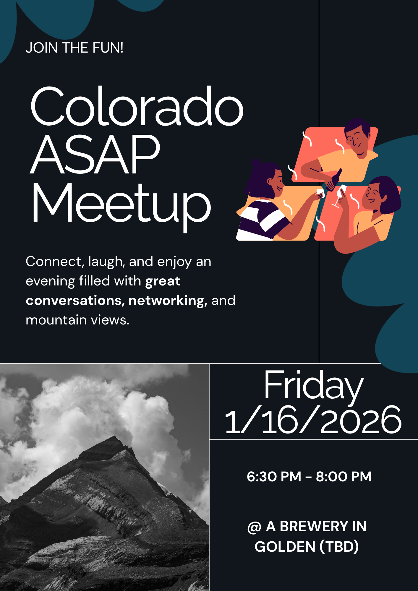 COLORADO ASAP MEETUP - FRIDAY, 1/16/2026, 6:30PM-8:00PM IN GOLDEN, CO ...