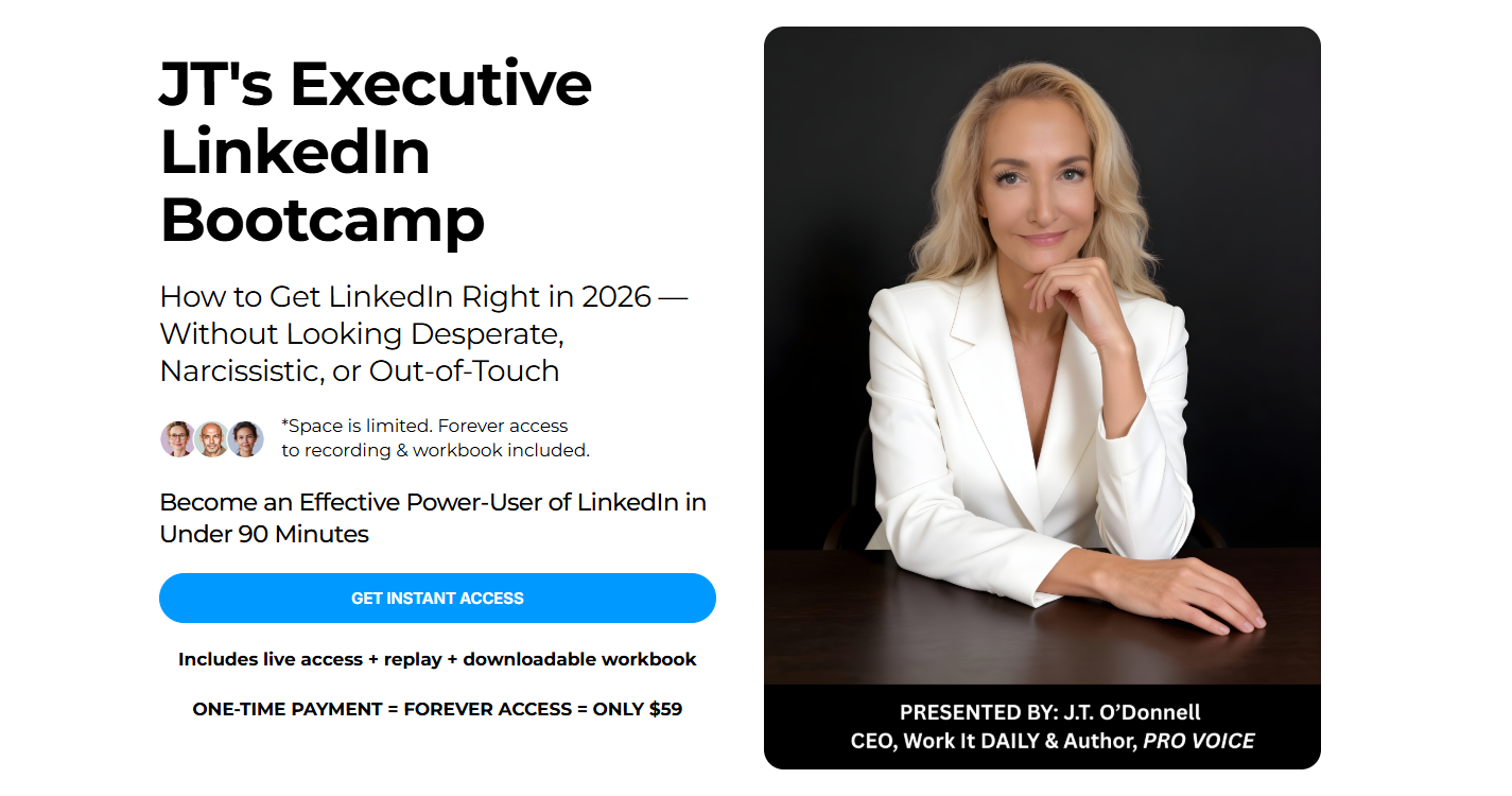 Executive LinkedIn Bootcamp | Work It DAILY