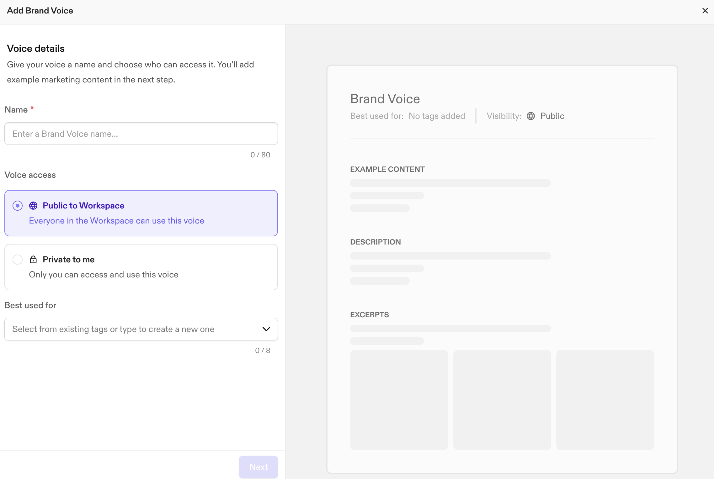 New Brand Voice Creation Flow | Jasper Community