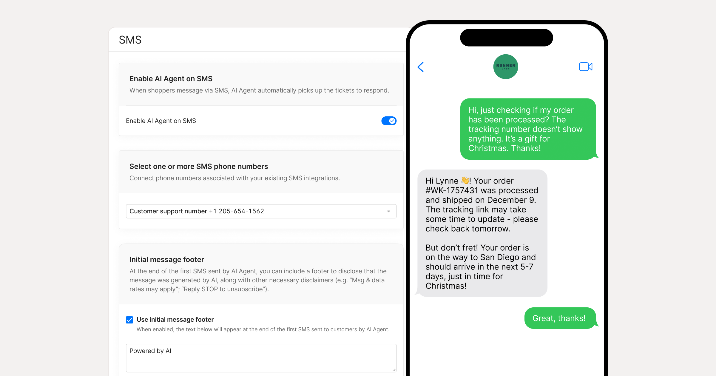 Your customers text. Now AI Agent does too. | Gorgias