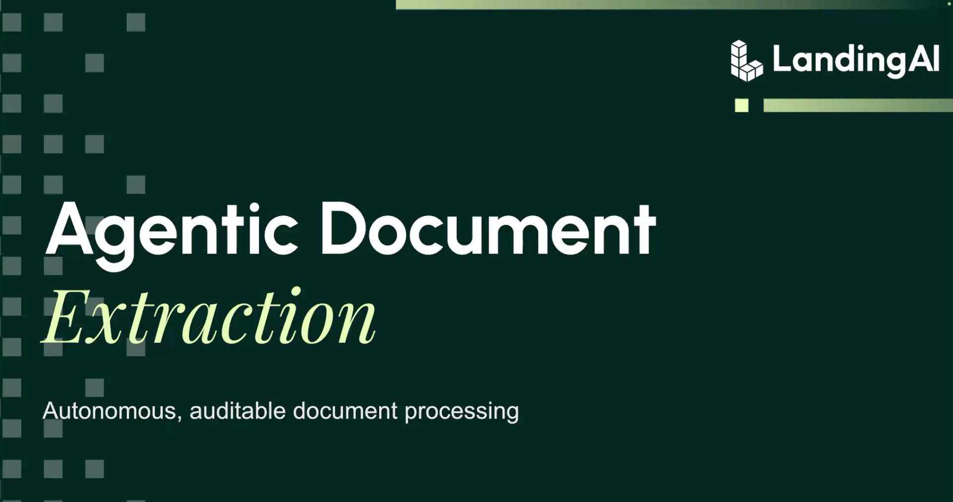 Intro to Agentic Document Extraction (March 18, 2026) | LandingAI Community