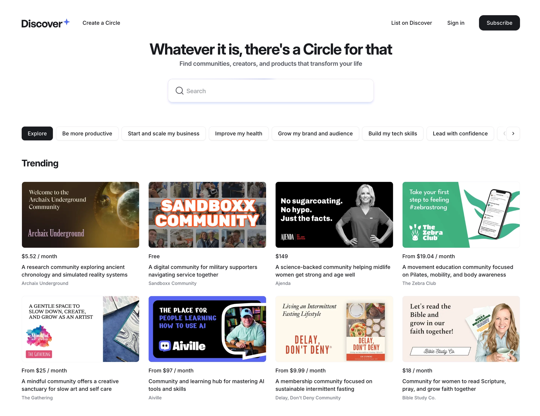 Get to know Circle Discover | Circle Help